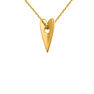 Gold plated maxi heart pendant necklace, J04931-02