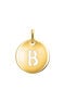 Charm medalla inicial B plata recubierta oro  , J03455-02-B