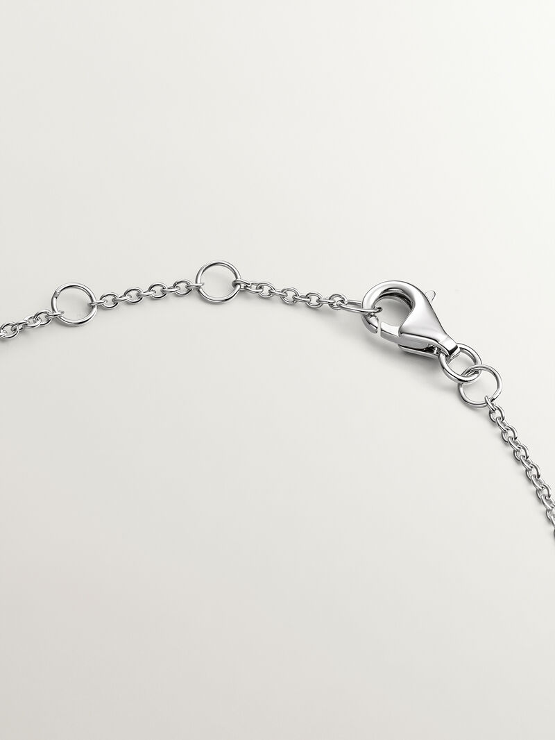 18K white gold bracelet with brilliant cut diamonds image number 6