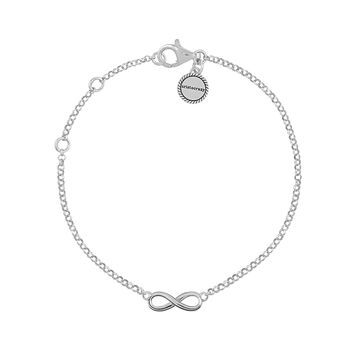 Silver infinity bracelet , J01246-01,hi-res
