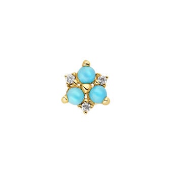 9kt gold mini stone earring, J04700-02-TQ-WS-H, hi-res