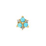 9kt gold mini stone earring, J04700-02-TQ-WS-H