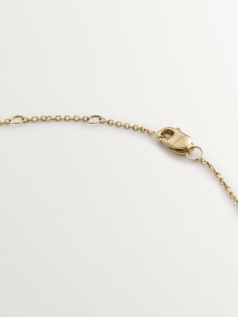 9K yellow gold pendant with blue sapphire image number 6