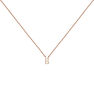 Rose gold Initial B necklace , J04382-03-B