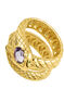 Gold plated silver amethyst snake ring , J04950-02-LAM-TSA