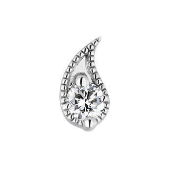 Tear piercing in 18k white gold with diamond , J03385-01-H-18,hi-res