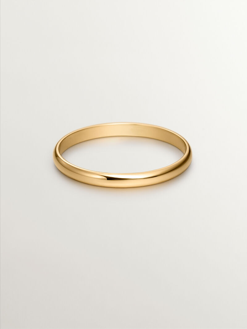 1.95mm half round yellow gold wedding band image number 1