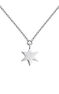 9 kt white gold star necklace , J03863-01