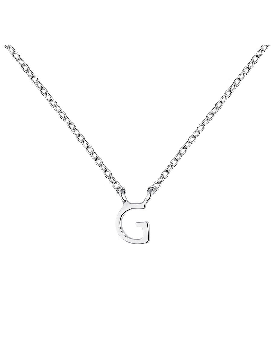 White gold Initial G necklace , J04382-01-G, mainproduct