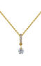 Gold diamonds necklace , J04431-02
