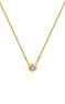 Pendant in 18k yellow gold-plated sterling silver with a purple amethyst, J05299-02-PAM