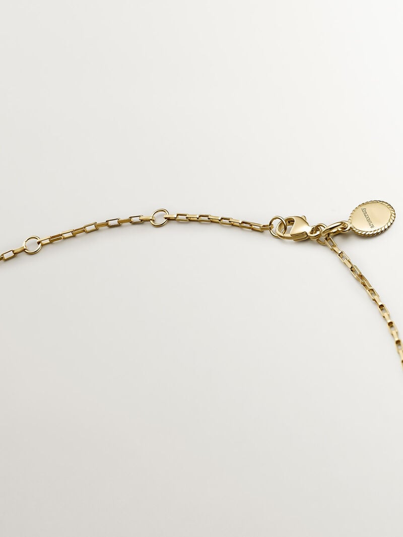 925 Silver pendant bathed in 18K yellow gold with tsavorites and multicolor sapphires. image number 6