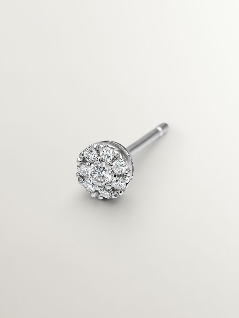 Individual 18K white gold earring with brilliant cut diamond image number 0
