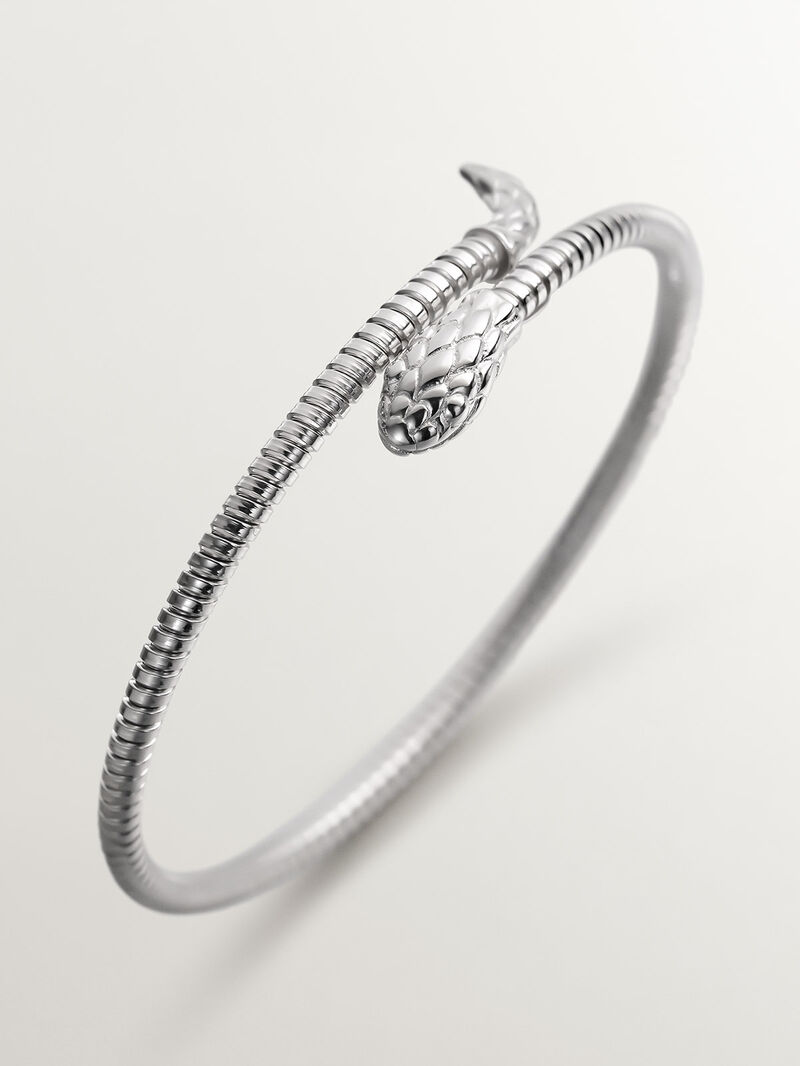 925 Silver snake-shaped bracelet image number 4