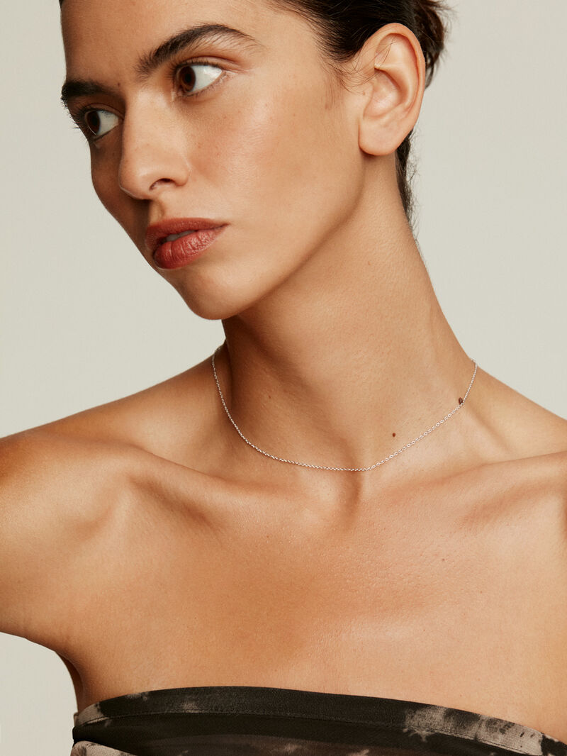 Adjustable simple 925 silver chain. image number 2