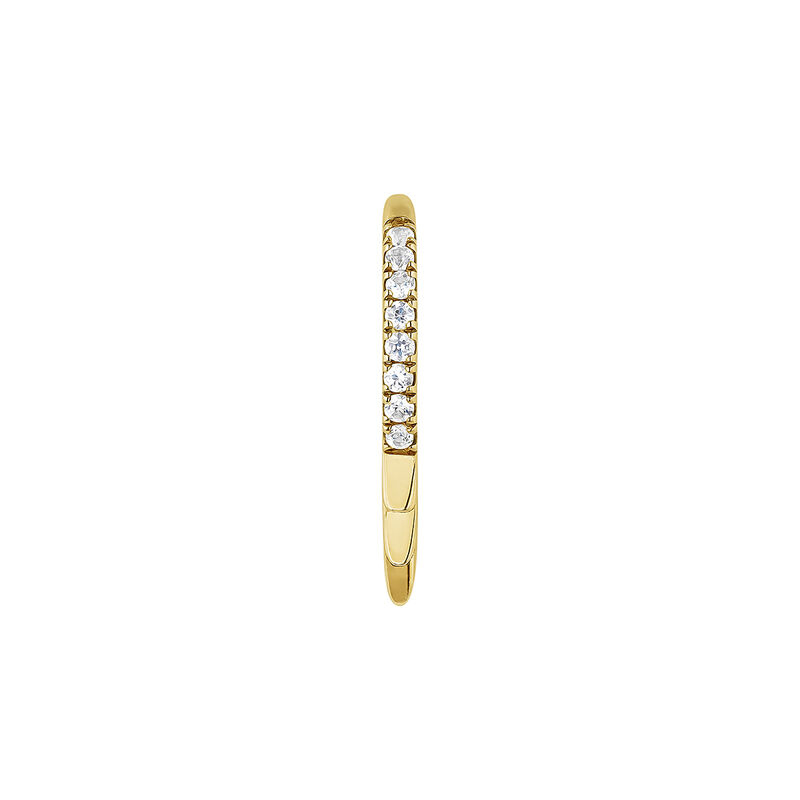 9kt gold with saphir hoop earring , J04693-02-WS-H, hi-res