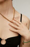 Irregular-shaped, embossed silver ring, J05209-01