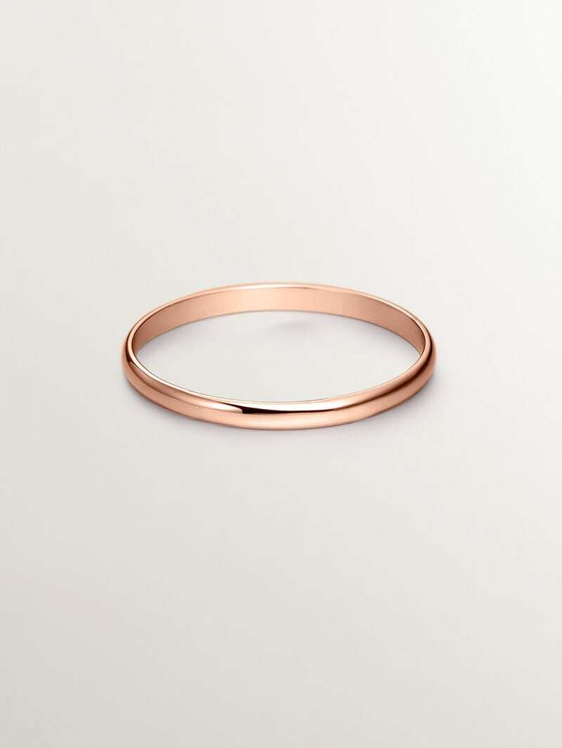 1.95mm half round rose gold wedding band image number 1