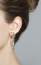Pendientes aro doble plata recubierta oro rosa , J03432-03