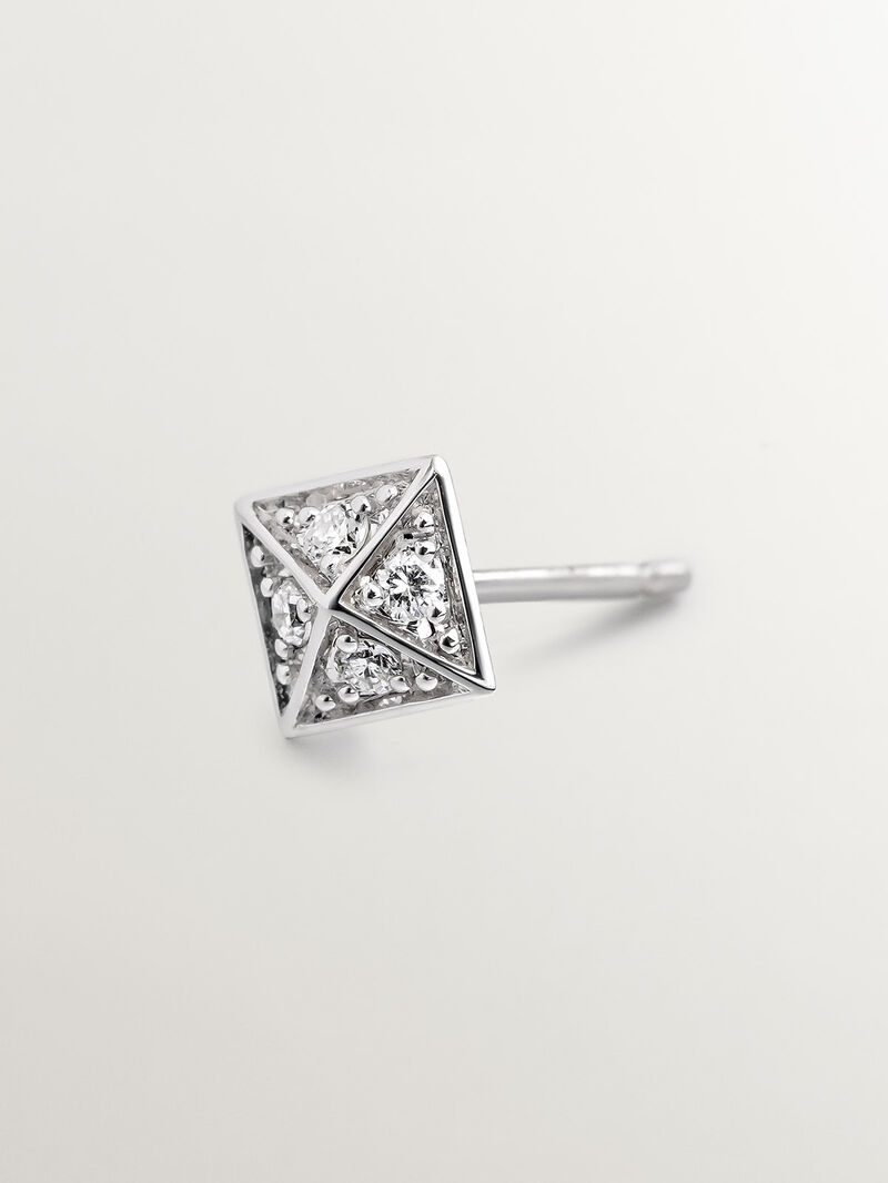 18K White Gold Square Square Pending with Diamonds image number 4