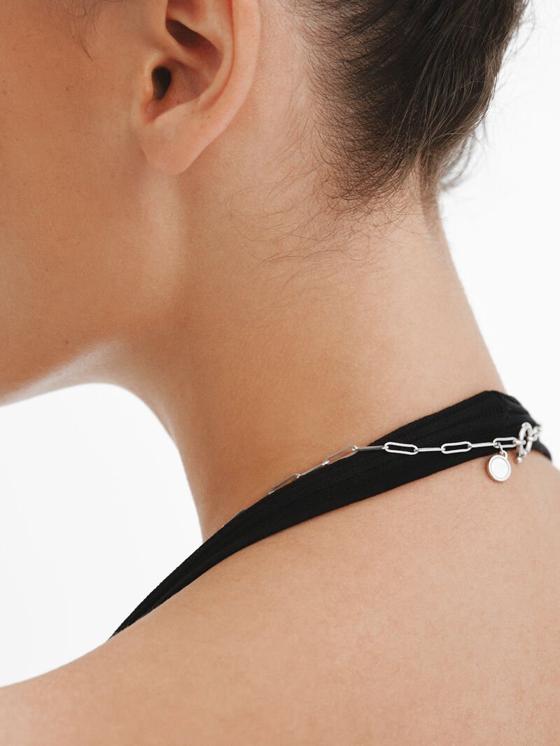 Rectangular link chain 65 cm in rhodium-plated 925 silver image number 3