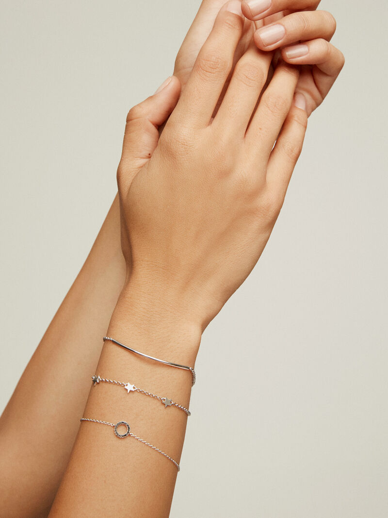 925 Silver bracelet with stars image number 3