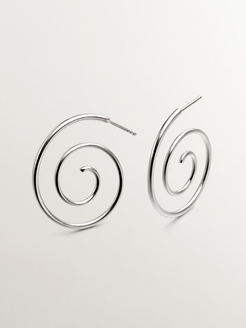 925 silver spiral earrings image number 4