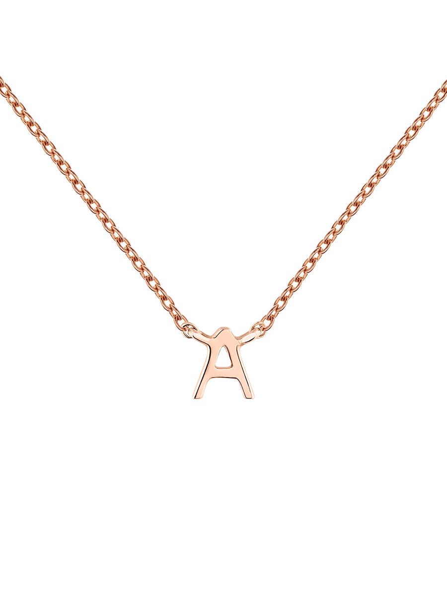 Collar inicial A oro rosa Aristocrazy