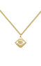 Gold plated eye necklace , J04713-02