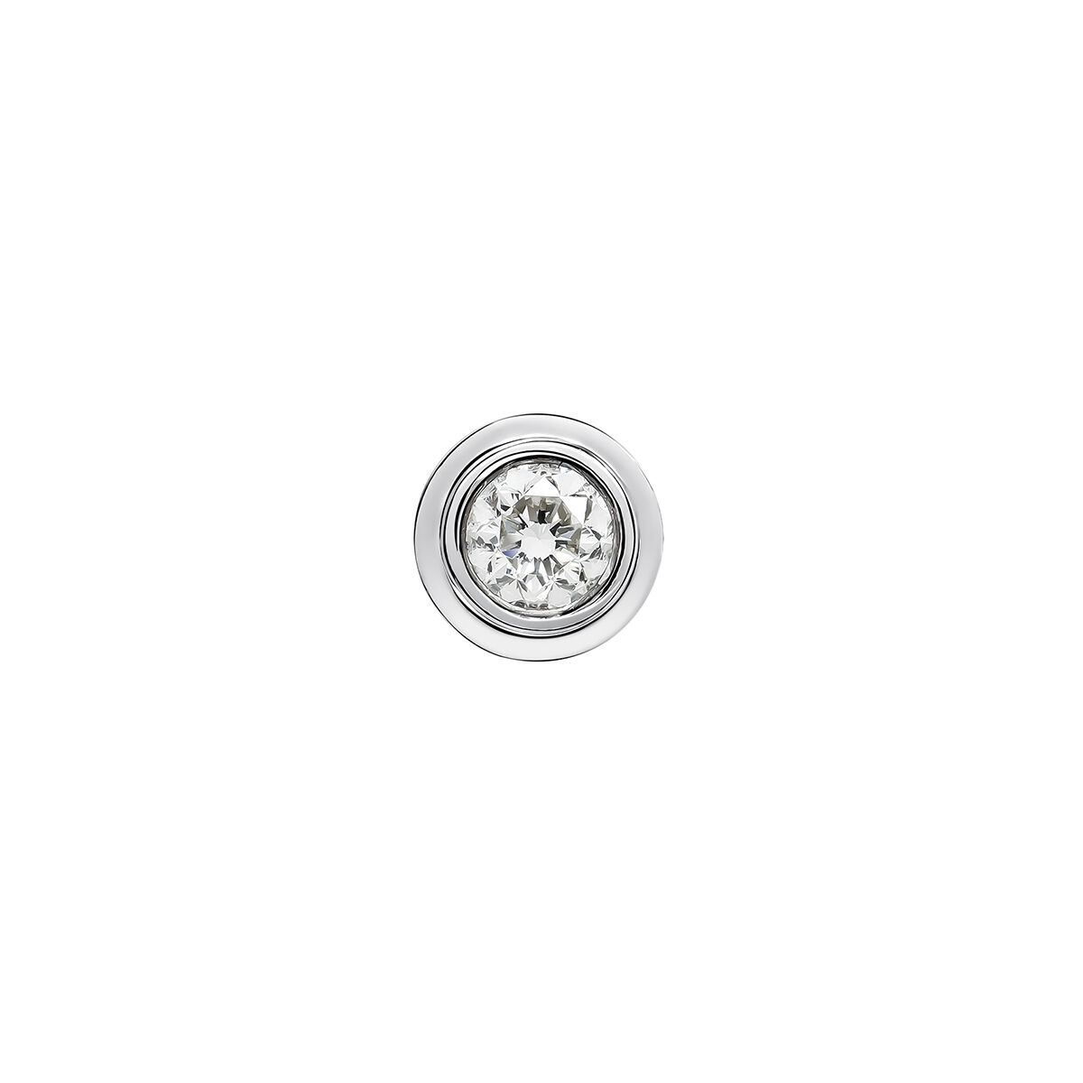 White gold double chaton earring 0.07 ct. , J03404-01-07-H, hi-res
