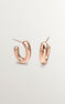 Pendientes ovales pequeños plata recubierta oro rosa, J00799-03