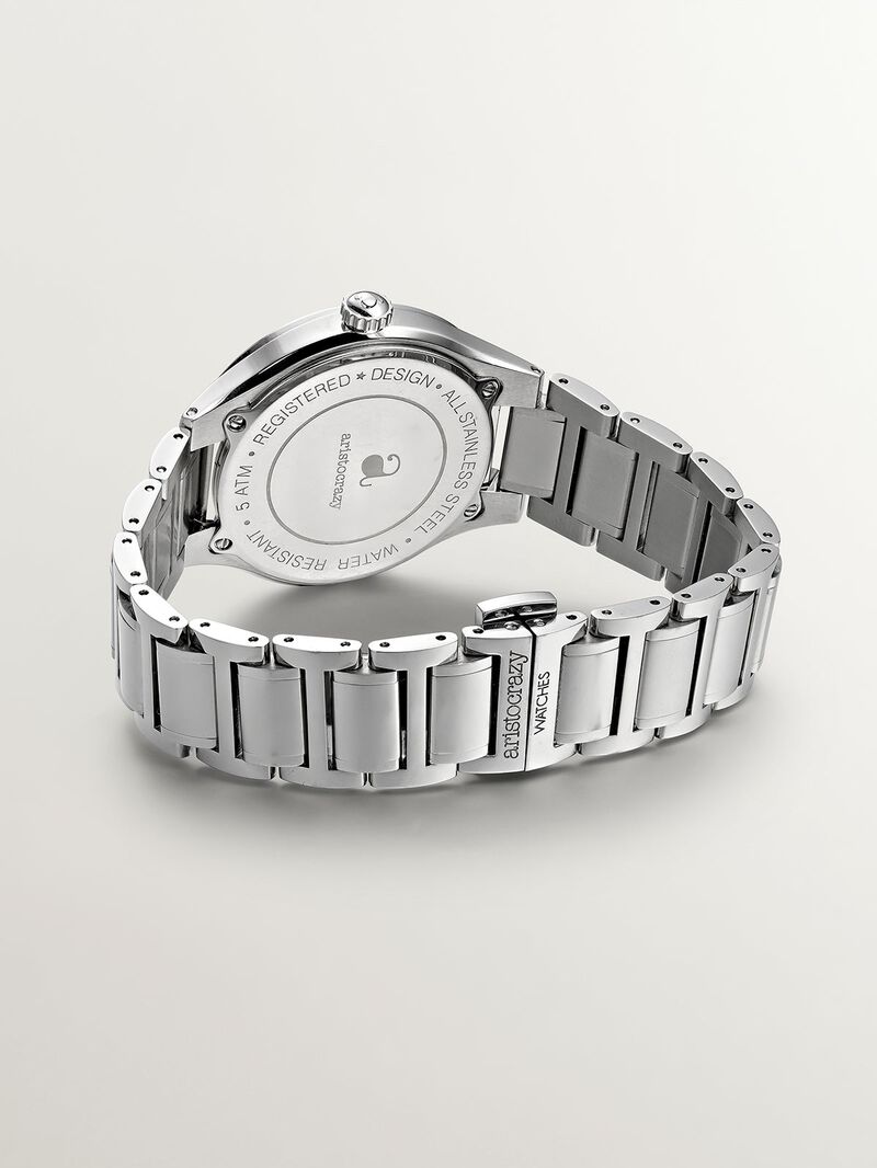 Bastille watch with steel strap and white dial image number 4