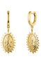 Gold plated medal earrings , J04710-02