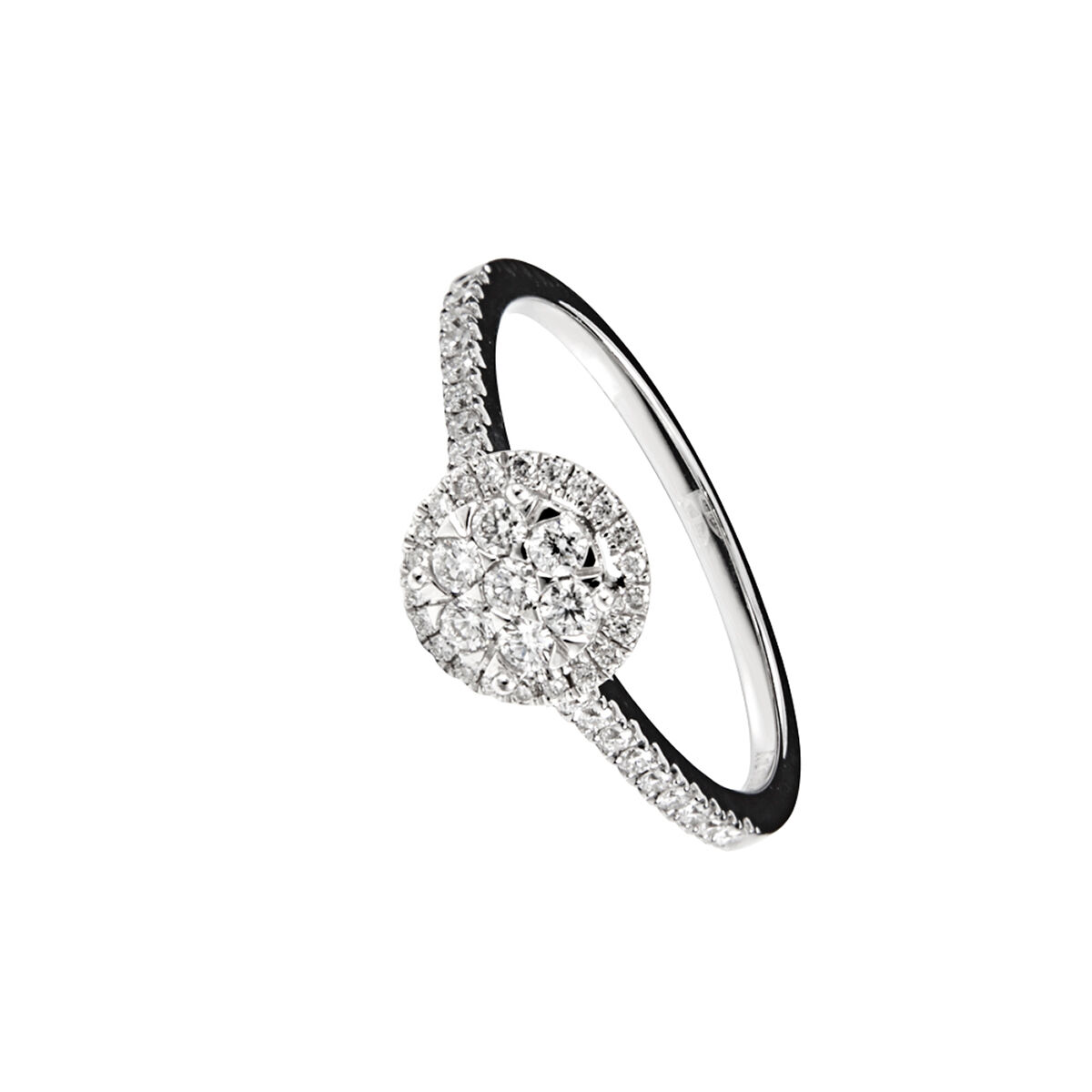 Bague bordure diamants or blanc 0,2 ct , J00693-01-20, hi-res