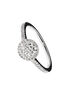Bague bordure diamants or blanc 0,2 ct , J00693-01-20