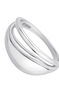 Double convex silver ring, J05224-01