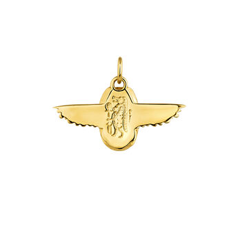 Gold-plated silver Egyptian scarab charm  , J04268-02, mainproduct