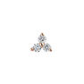 Pink gold diamond clover earrings , J04428-03-H