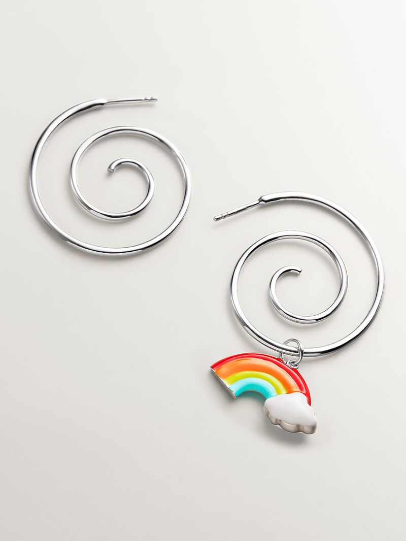 925 silver spiral earrings image number 6