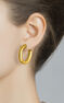 gold plated thick smooth hoop earrings , J01611-02