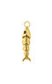 Fish charm in 18k yellow gold-plated silver with black enamel, J05203-02-BLKENA
