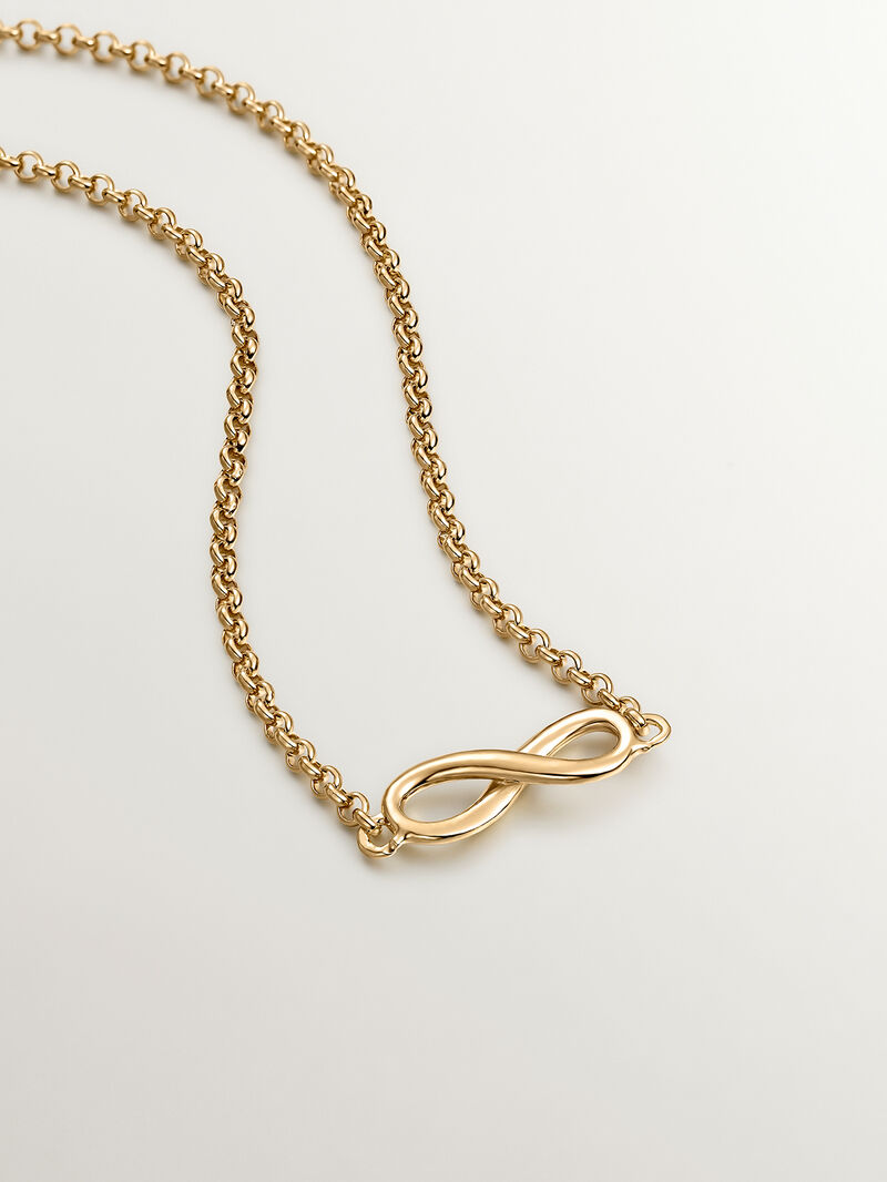 925 Silver pendant dipped in 18K yellow gold with infinity image number 2