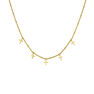 Gold-plated silver necklace with several crosses, J04863-02
