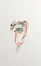 Large oval rose gold plated quartz ring , J03816-03-GQ