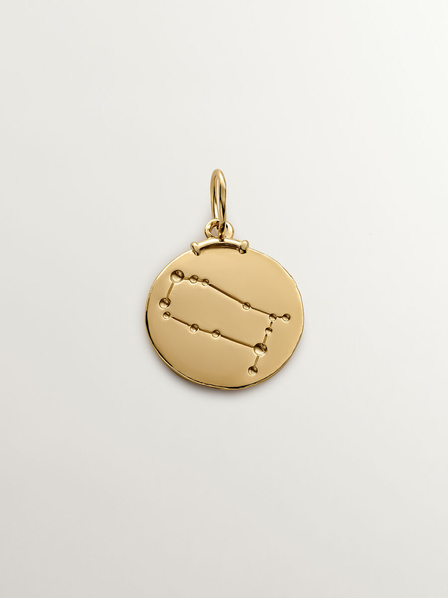 Charm géminis plata recubierta oro  , J04780-02-GEM, hi-res