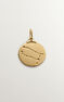 Charm géminis plata recubierta oro  , J04780-02-GEM