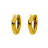 Small gold plated simple hoop earrings, J01444-02