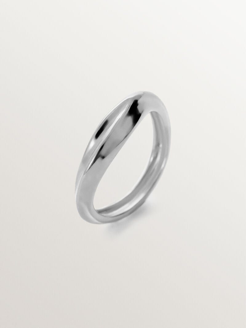 Textured 925 silver ring image number 0