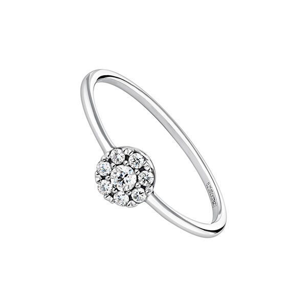 Solitaire diamond rosette ring 0.14 ct white gold, J04203-01-14,hi-res