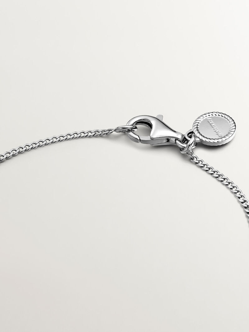 925 silver bracelet with geometric texture image number 6